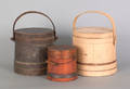 Three sugar firkins 19th c