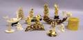Sixteen Asian Carved Ivory Figures Netsuke Etc