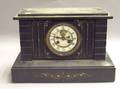 French Black Marble Mantel Clock