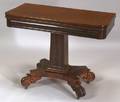 Classical Carved Mahogany and Mahogany Veneer Card Table