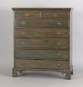 New England painted pine semi tall chest ca 1770