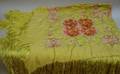 Chinese Floral Embroidered Silk Piano Shawl