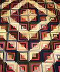 Log Cabin Barn Raising Pattern Pieced Quilt