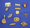 Twelve Italian Metal and MicroMosaic Jewelry Articles