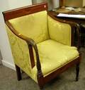 Federalstyle Upholstered Inlaid Mahogany Armchair