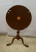 Chippendalestyle Inlaid Carved Mahogany Dish Tilttop Candlestand