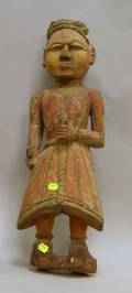 Indian Carved and Painted Wooden Figure