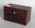 English mahogany tea caddy