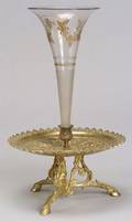 19th Century French Gilt Bronze and Glass Epergne