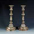 Pair of Tiffany  Co sterling silver candlesticks