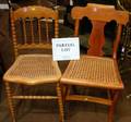 Assembled Set of Seven Classical Caned Tiger Maple Side Chairs and a Set of Three Victorian Caned Spoolturned Side Chairs
