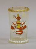 German Enamel Decorated Glass Beaker