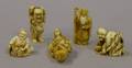 Five Japanese Carved Ivory Netsuke