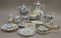 Thirty Pieces of German Blue and White Decorated Porcelain