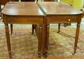 Federal Mahogany and Mahogany Veneer TwoPart Dshaped Dropleaf Banquet Table