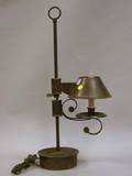 French Blackened Tin Bouillotte Lamp