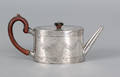 Miniature engraved silver teapot ca 1800