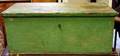 Green Painted Wooden Dovetail Constructed Storage Chest with Wrought Iron Hardware