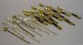 Set of Eleven Sterling Silver Iced Tea Spoons and a Set of Twelve Siamese HornMounted Brass Iced Tea Spoons