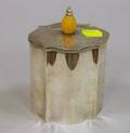 Georgianstyle Silver Plated Tea Caddy with Ivorine Pineapple Finial