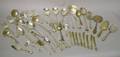 Large Group of Assorted Silver Plated and Metal Flatware Serving Pieces