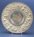 Small Sterling Repousse Cake Plate