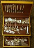 SeventyPiece Assembled Sterling Silver Flatware Set with Nineteen Pieces of Assorted Sterling Silver Flatware