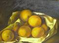 Framed Oil Still Life of Oranges