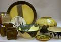 Nine Pieces of Assorted Glazed Contemporary and Japanese Art Pottery