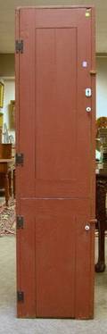 Red Painted TwoDoor Chimney Cupboard