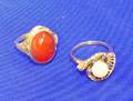 Two 14kt Gold Gemset Rings
