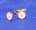 Motherofpearl Diamond and Enamel Cuff Links