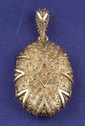 Etruscan Revival 18kt Gold Pendant Locket