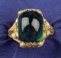 20kt Gold and Green Tourmaline Ring