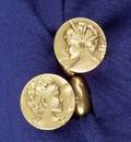 Art Nouveau 14kt Gold Cuff Links