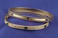 Two Edwardian 14kt Gold and Gemset Bangle Bracelets