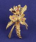 18kt Gold and Gemset Brooch