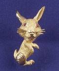 18kt Gold and Gemset Bunny Brooch Cartier France