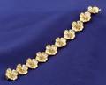 18kt and 22kt Gold and Diamond Flower Bracelet
