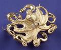 18kt Gold and Octopus Pendant Brooch Ugo Bellini