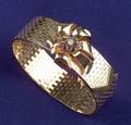 Retro 14kt Gold Sapphire and Diamond Buckle Bracelet Cartier