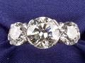 Platinum and Diamond Threestone Ring