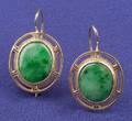 14kt Gold and Jadeite Earpendants