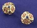18kt Bicolor Gold and Gemset Earstuds Buccellati