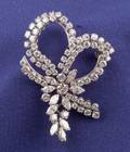 18kt White Gold and Diamond Bow Brooch