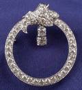 Art Deco Platinum and Diamond Circle Brooch