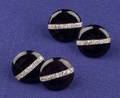 Art Deco Platinum Onyx and Diamond Cuff Links