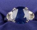 Platinum Sapphire and Diamond Ring