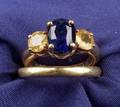 18kt Gold Sapphire and Yellow Sapphire Ring B Kieselstein Cord