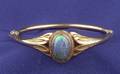 Art Nouveau Black Opal Bangle Bracelet Sloan  Co
